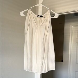 Cream Sleeveless Blouse